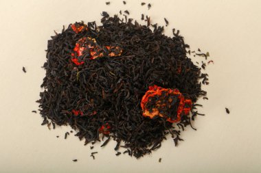 Aroma çay yığın meyve, meyveler ve otlar ile