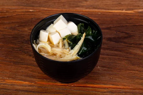 Japanese Miso Soup Kombu Tofu — Stock Photo, Image