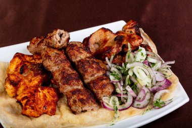 Şaşlık plaka kebap et karışımı