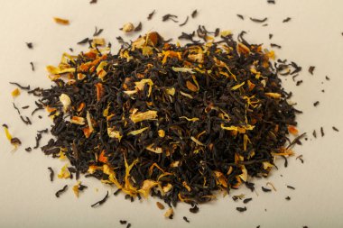 Aroma çay yığın meyve, meyveler ve otlar ile