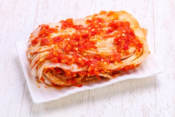Kimchi Fermented Cabbage Bowl — Stock Photo, Image