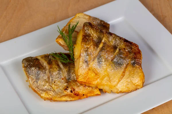Roasted Pike Perch Plate — Stock Photo, Image
