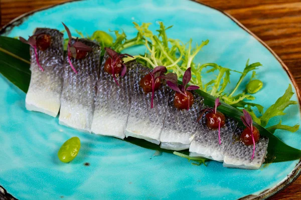 Sabroso Filete Lubina Cocina Dietética — Foto de Stock