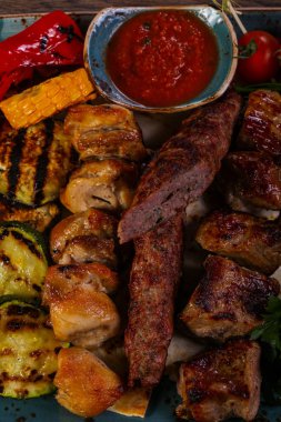 Izgara plakası mix ürün yelpazesine et