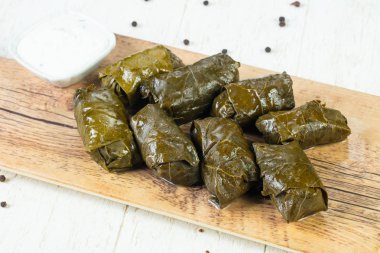 Geleneksel dolma üzüm etli yaprakları