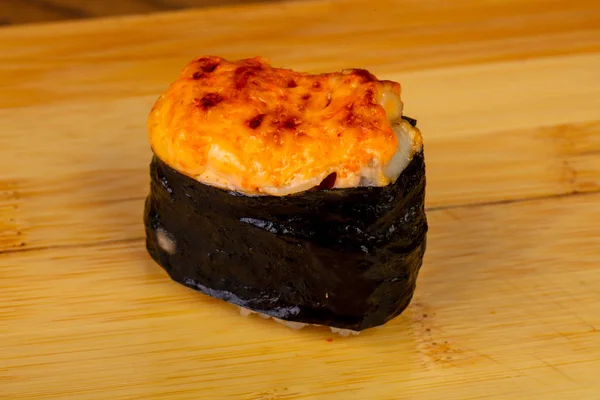 Rola Delicioasă Sushi Brânză Prăjită — Fotografie, imagine de stoc
