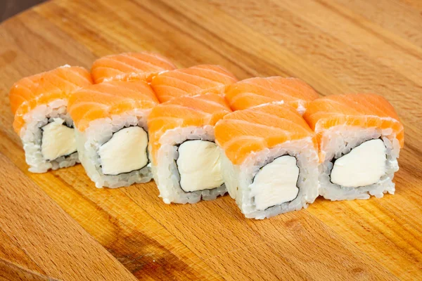 Roll Salmon Soft Cheese — Stock Photo, Image