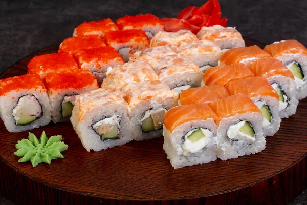 Japanese Sushi Set Various Ingredient — Stock Photo, Image