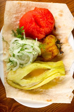 Izgara sebze pişmiş