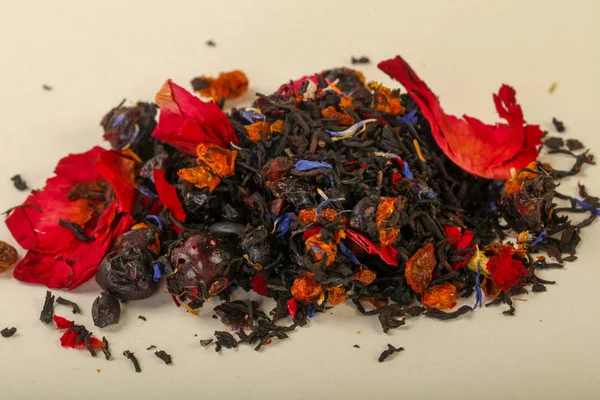 Aroma Tea Heap Fruit Berries Herbs — Stock Photo, Image