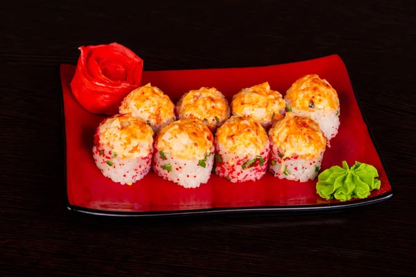 Japonês Quente Saboroso Assado Rolo — Fotografia de Stock