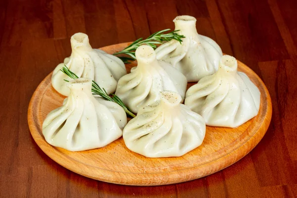 Georgian Traditional Khinkali Meat — Stock Photo, Image