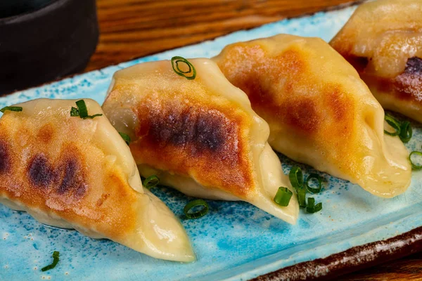 Bolinhos Massa Japonês Gyoza Com Camarão — Fotografia de Stock