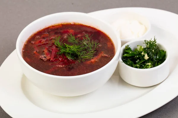 Russian Borsch Meat Cabbage — Stock Photo, Image