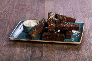 Garlick ekmek snack bira için