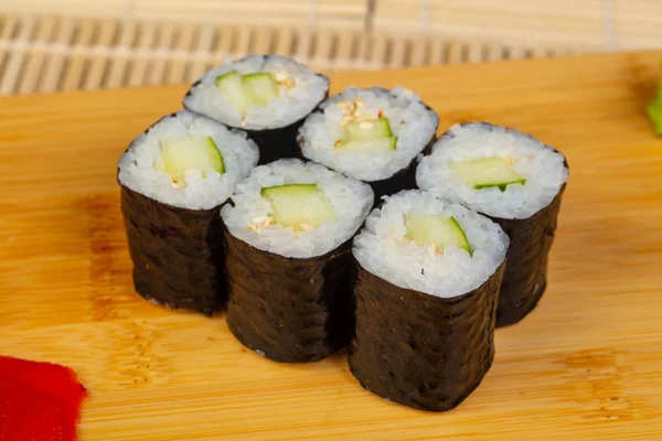 Delicious Cucumber Mini Sushi Rolls — Stock Photo, Image