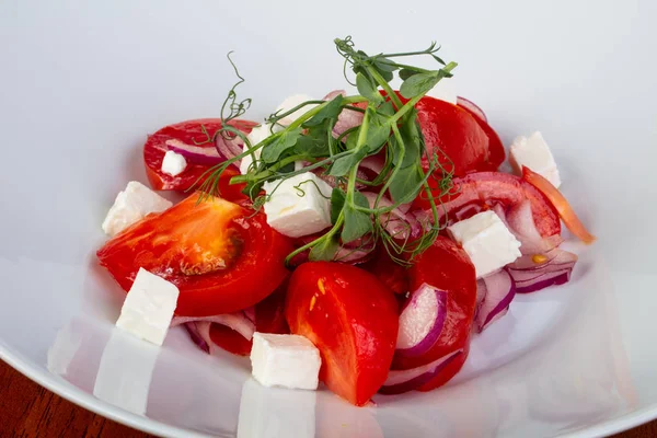 Tasty Vegetable Salad Cheese — Stock Photo, Image