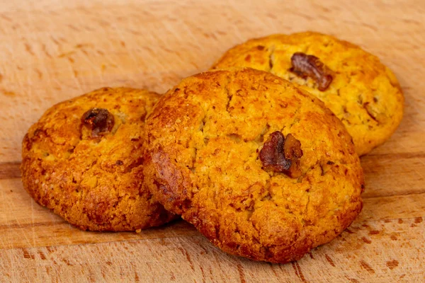 Biscuits Sucrés Savoureux Sur Fond Bois — Photo