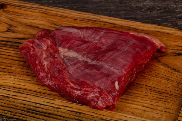 Raw beef Flank steak Black Angus
