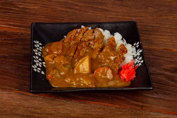 Japanese Cuisine Tonkatsu Pork Meat — Stock Photo, Image