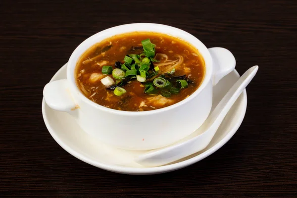 Cozinha Chinesa Sopa Com Frutos Mar — Fotografia de Stock