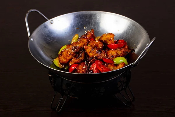 Aziatische Keuken Gebakken Ingewanden Met Peper — Stockfoto