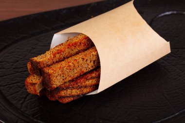 Kızarmış ekmek sarımsak yığın Aperatif sopa