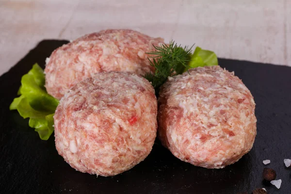 Raw pork cutlet - minced meat