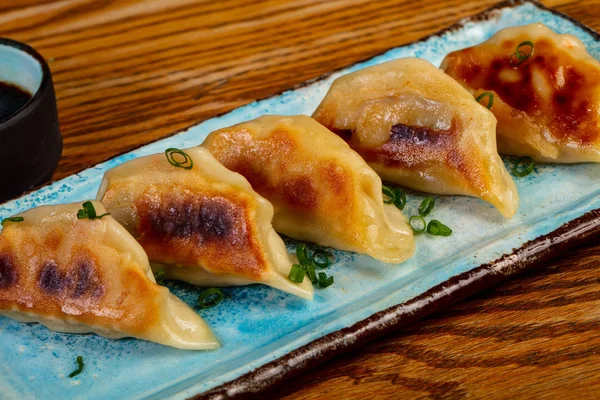 Bolinhos Massa Japonês Gyoza Com Camarão — Fotografia de Stock