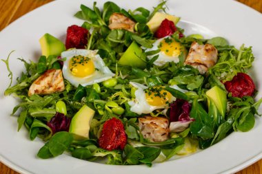 Salata tavuk ve Bıldırcın yumurta