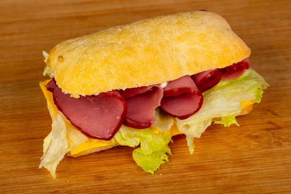 Panini Con Tacchino Foglie Insalata — Foto Stock