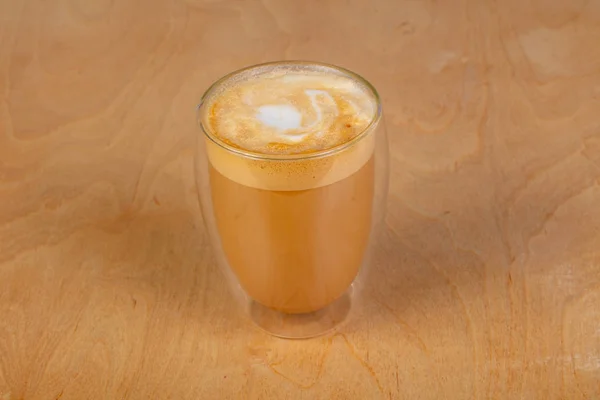 Coffee Cappuccino Glass Milk — Stock Photo, Image