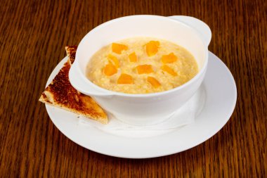 Kabak püresi Kahvaltı ekmek ile