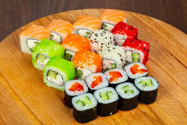 Set Rollos Sushi Japón —  Fotos de Stock