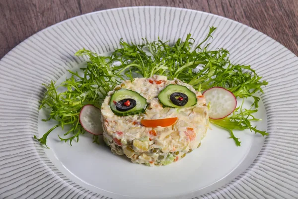 Kids Menu Salad Vegetables — Stock Photo, Image