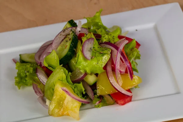 Salade Légumes Végétaliens Oignon — Photo