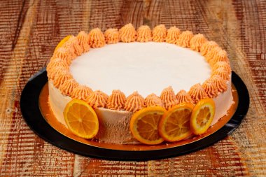 Tatlı delicous lezzetli yuvarlak pasta