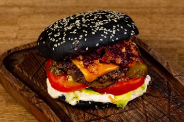 Lezzetli burger et ve peynir