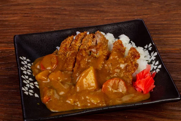 Japanische Küche Tonkatsu Schweinefleisch — Stockfoto
