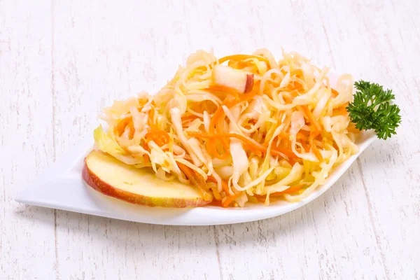 Traditionelles Fermentiertes Kohlsauerkraut Der Schüssel — Stockfoto