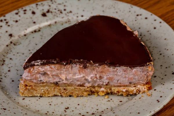 Bolo Saboroso Doce Com Nata — Fotografia de Stock