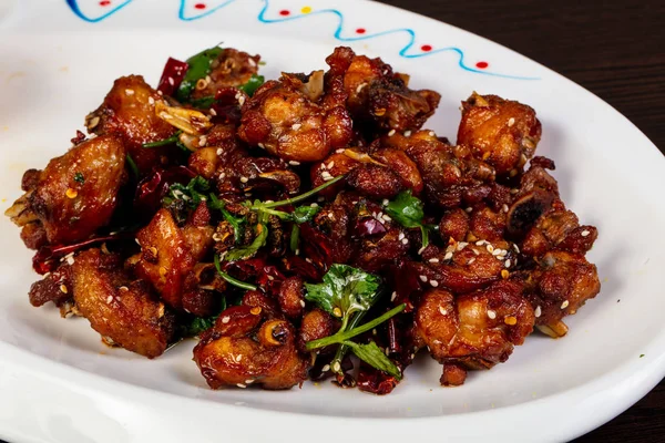 Chinese Cuisine Fried Spicy Chicken — Stock Photo, Image