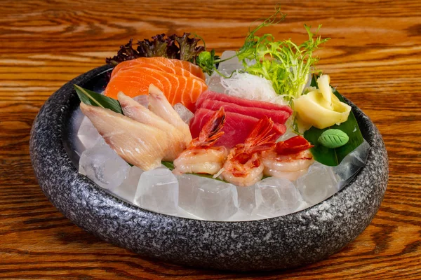 Japonský Sashimi Set Ledě — Stock fotografie