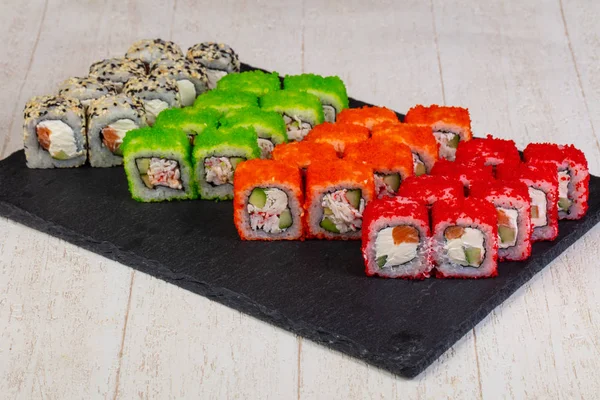 Set Sushi Japonés Con Pescado —  Fotos de Stock