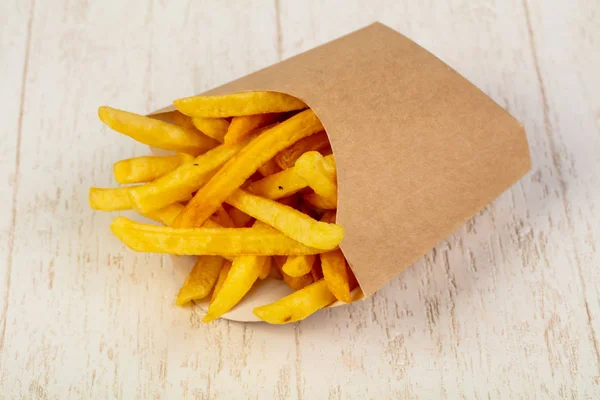 Palatable French Fries Salt — Stock Photo, Image