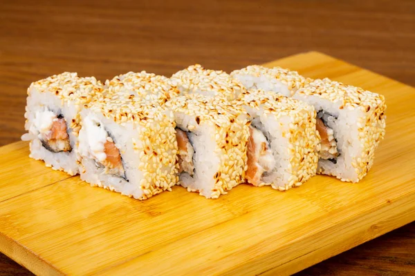 Tasty Alaska Rolls Sesame — Stock Photo, Image