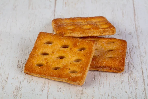 Apetecible Pila Galletas Saladas — Foto de Stock