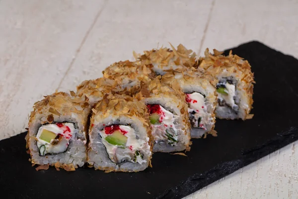 Japonés Frío Roll Con Anguila — Foto de Stock