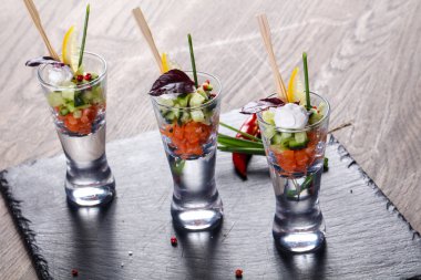 Somon ve salatalık mix catering