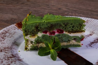 Hizmet çilek nane ile pasta